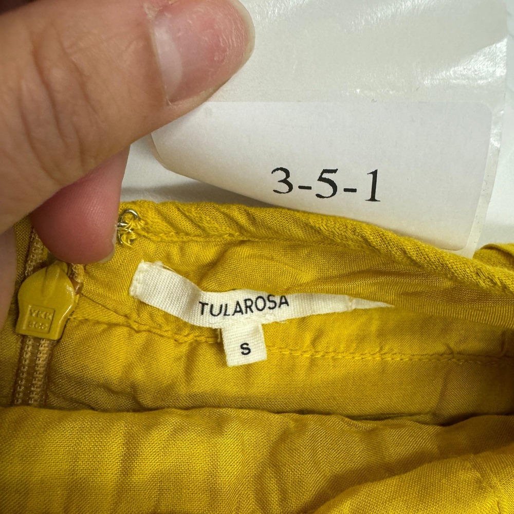TULAROSA Dress Womens Small Yellow Roe Midi Halter Neck Backless Slit - Picture 5 of 9